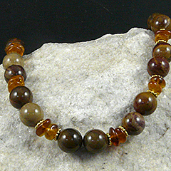 petrified wood agate necklace