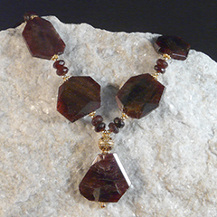 artisan garnet necklace