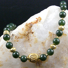 jade and vermeil necklace