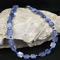 kyanite and lapis necklace