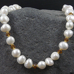 pearl and citrine necklace