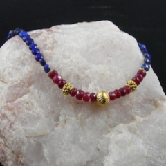 lapis and ruby necklace